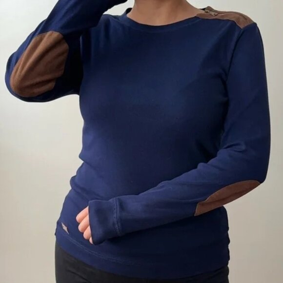 Ralph Lauren Long Sleeve Crew Neck With Suede Details - Picture 13 of 16